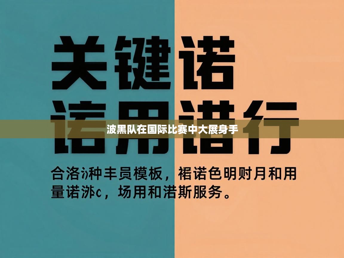 波黑队在国际比赛中大展身手